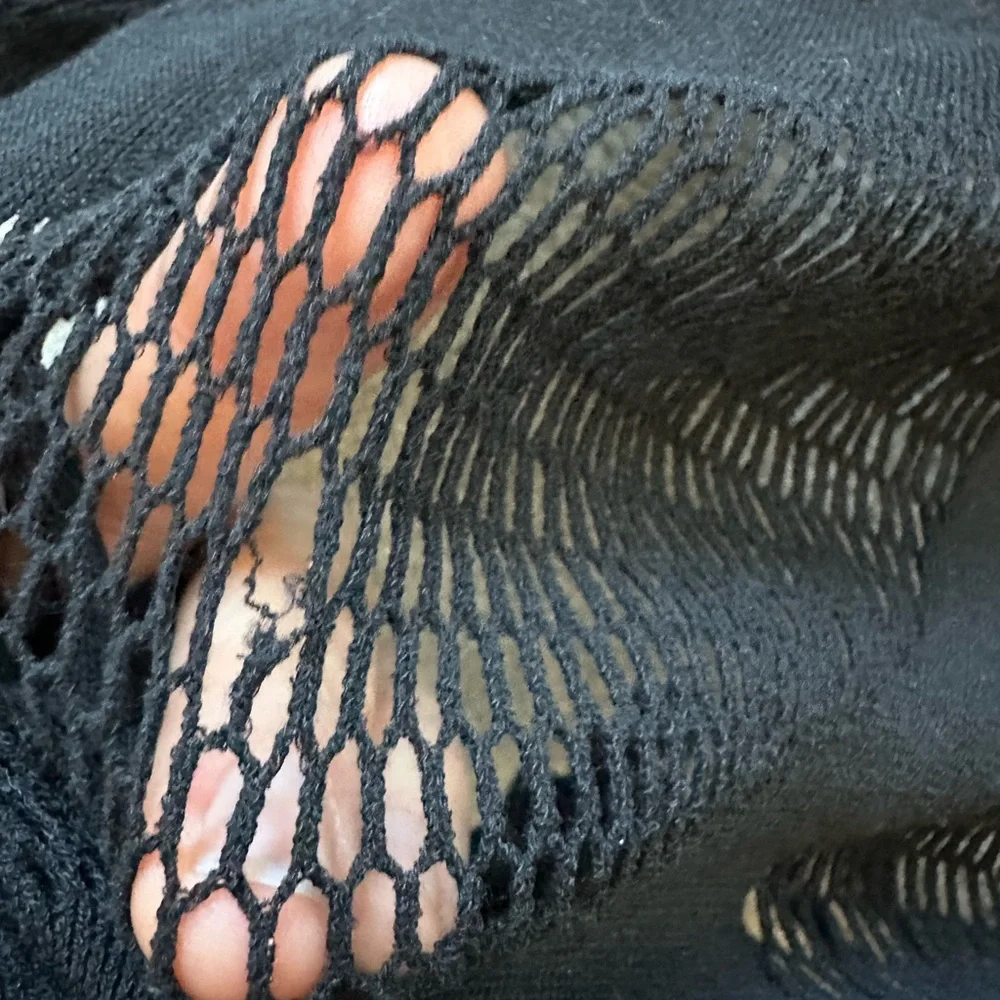 Issey Miyake FÊTE A-POC Inside Cutout Fringe Scarf Rare Avant Garde Mesh Wrap - Picture 15 of 16